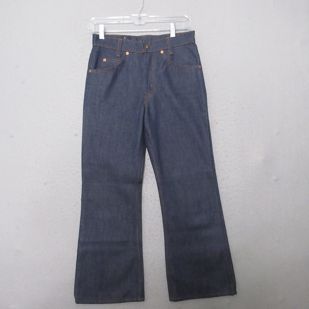 Vintage Levis Jeans 29 Hardwear SF 207 Orange Tab Dark Wash Flare Denim